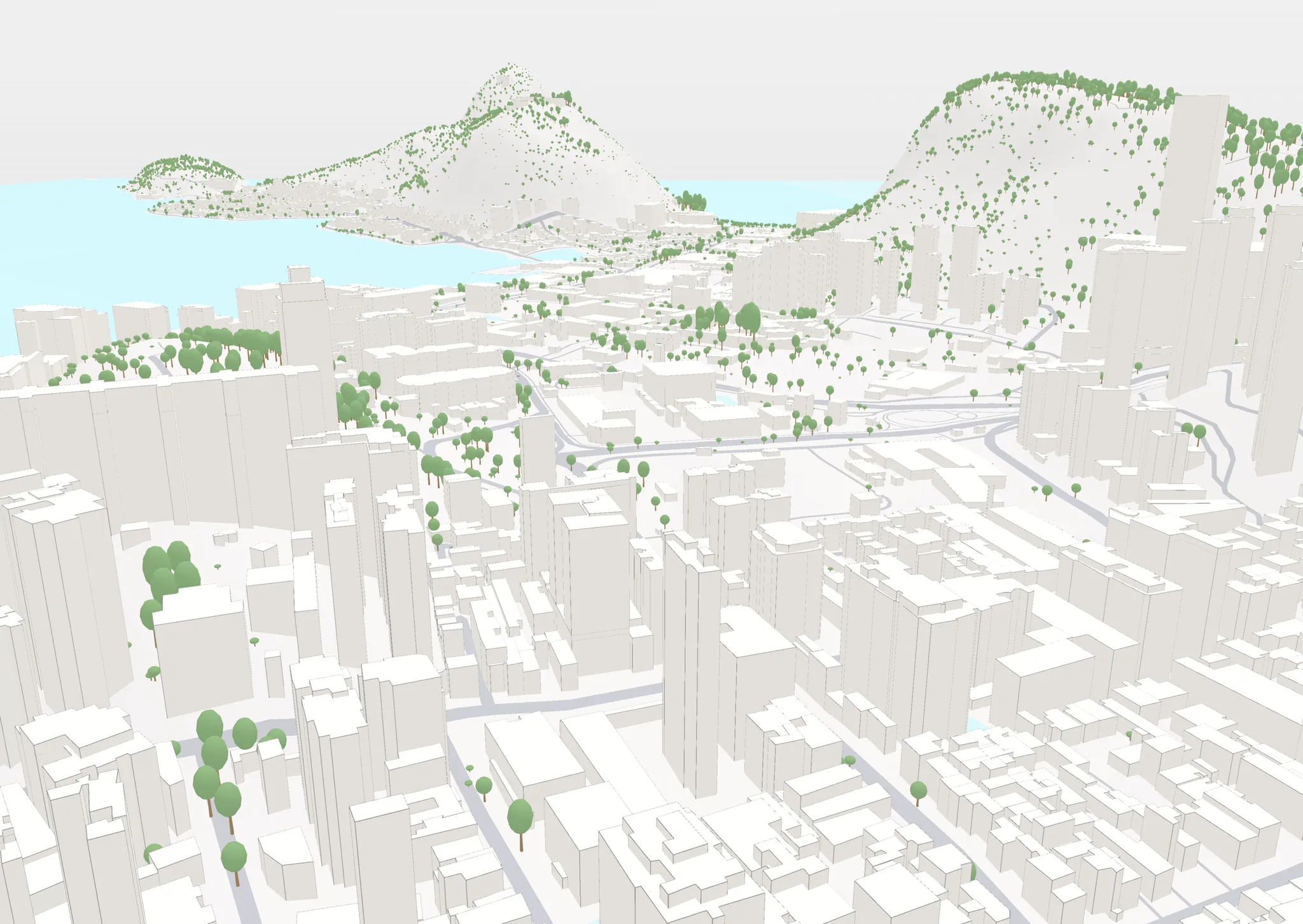 3D site context model of an urban area generated with Maps3D
